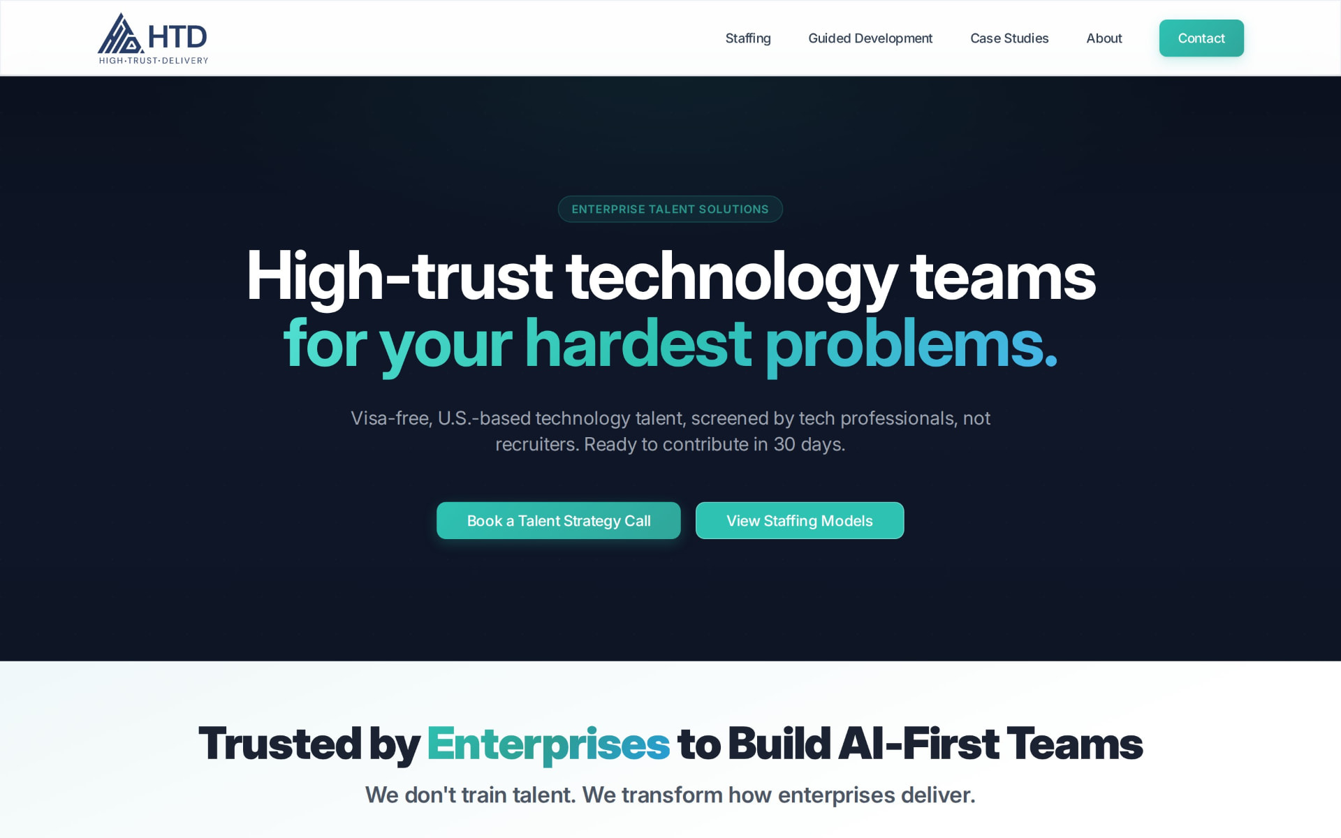 HTD website after the rebuild